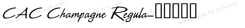 CAC Champagne Regula字体转换